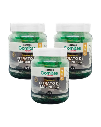 Gomitas Adultos Citrato de Magnesio Sottcor 130 unidades