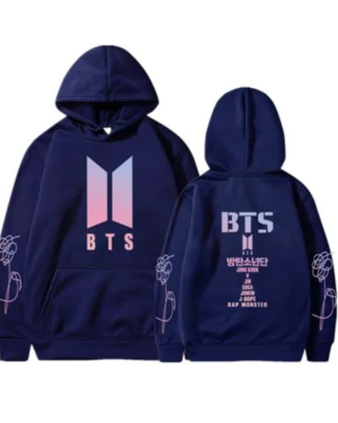 Polera Morada Con Capucha BTS