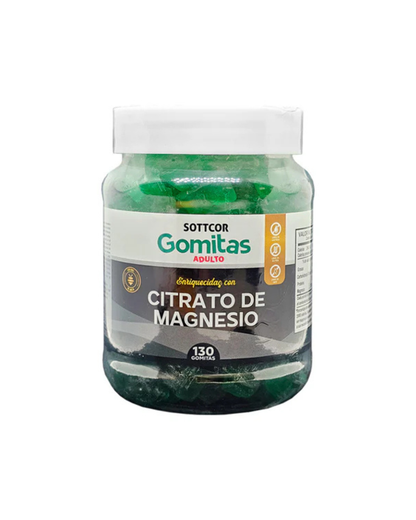Gomitas Adultos Citrato de Magnesio Sottcor 130 unidades